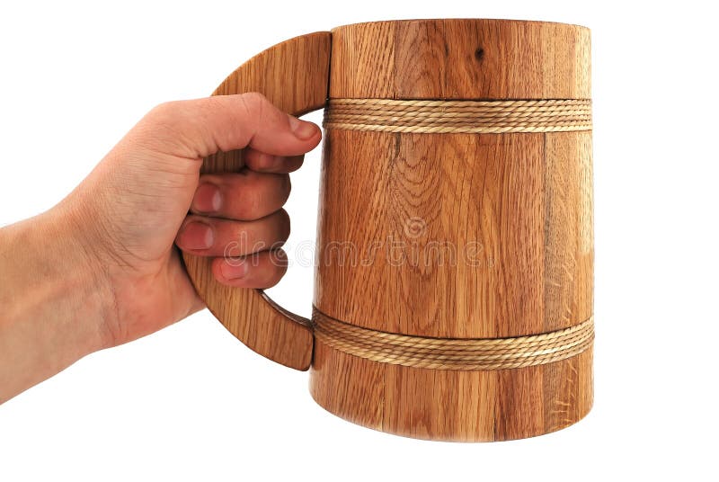 Wooden beer mug