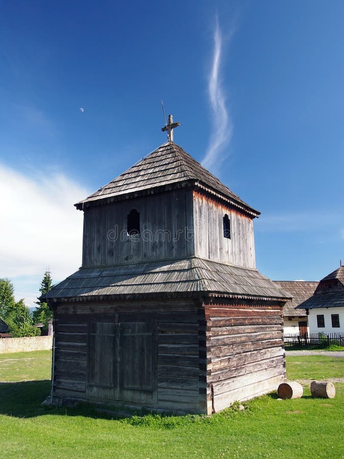 Wooden bell tower in Pribylina, Slovakia