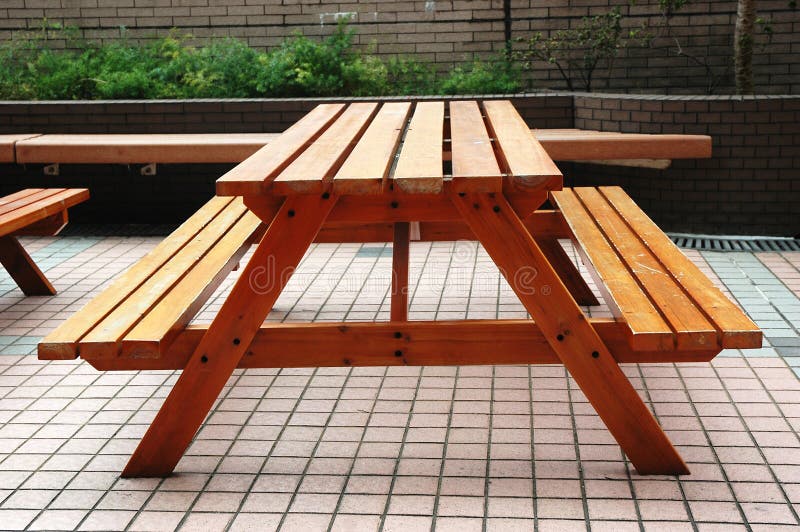 Wooden Bench And Table Royalty Free Stock Photography Image 4401237