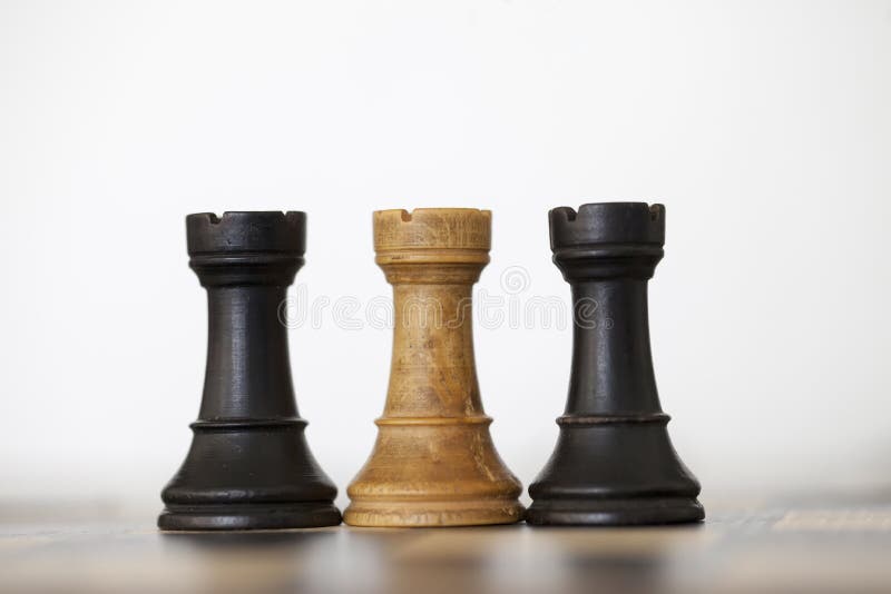 Black rook and white queen chess