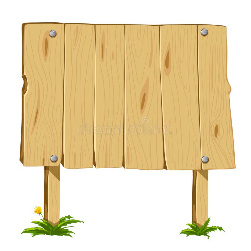 Wooden blank board royalty free illustration