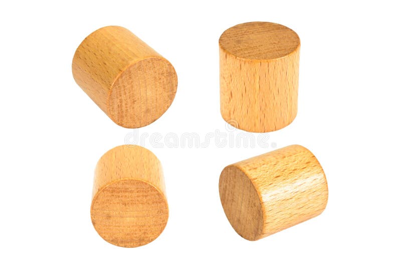 Wooden block cylinder shape royalty free stock image