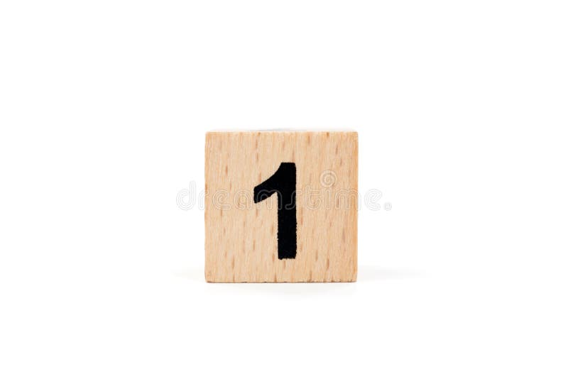Wooden block Number one royalty free stock photography