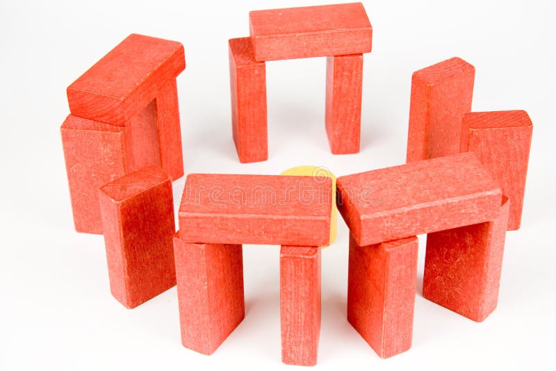 Wooden Blocks Isolated on White Background Stock Image Image of