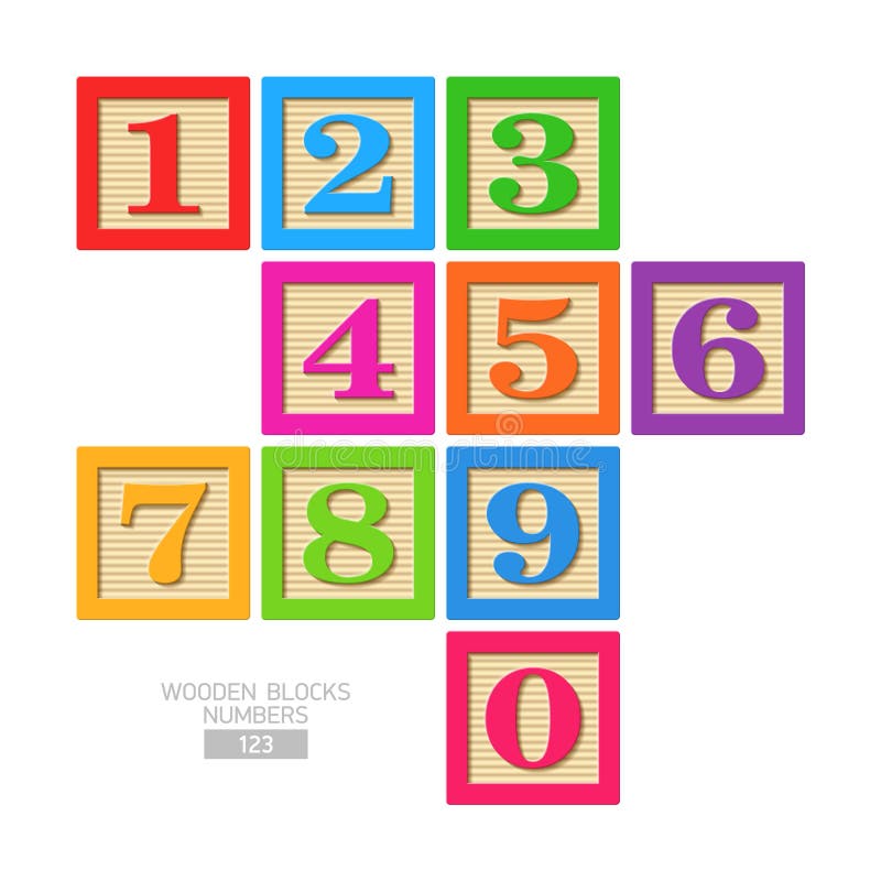 Letter blocks font. 3d children toys english alphabet, baby cubes diff By  YummyBuum