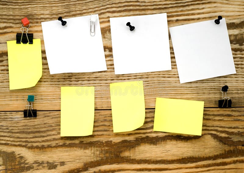 Wooden Board With Announcements Stock Image Image of clip