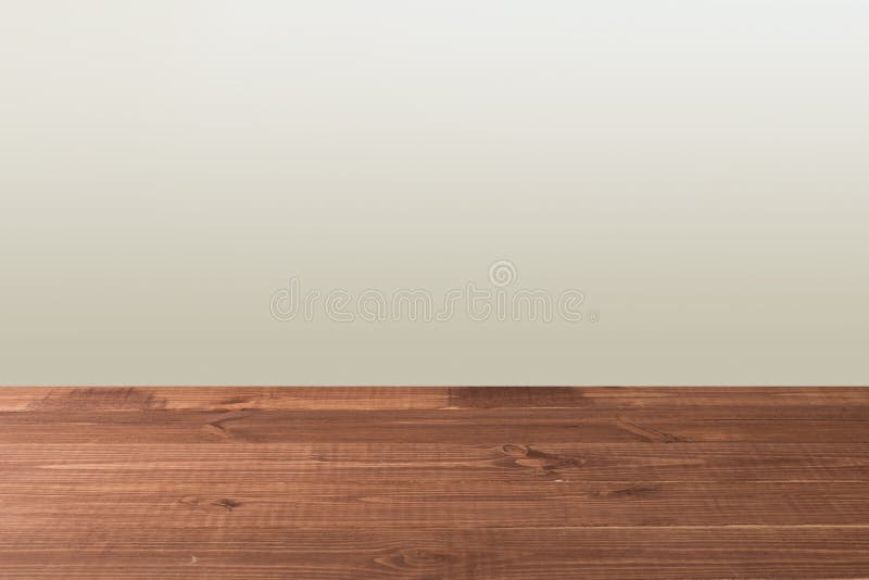 Wooden board empty table in front of a blurred background. Perspective brown wood over blurry background - can be used to showcase
