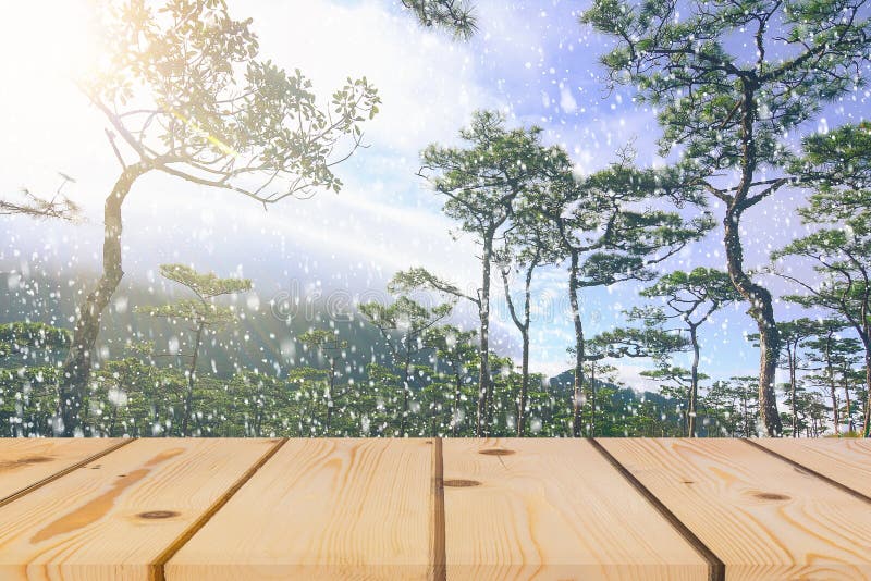 Wooden board empty table in front of blurred background. stock photo Wooden board empty table in front of blurred background. stock photo