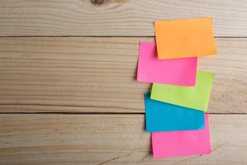 Wooden Board with Note Stickers Stock Image Image of backdrop, notice