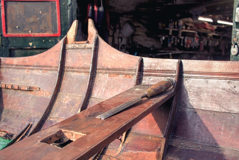 Boat Building Workshop stock image. Image of boat, wooden ...