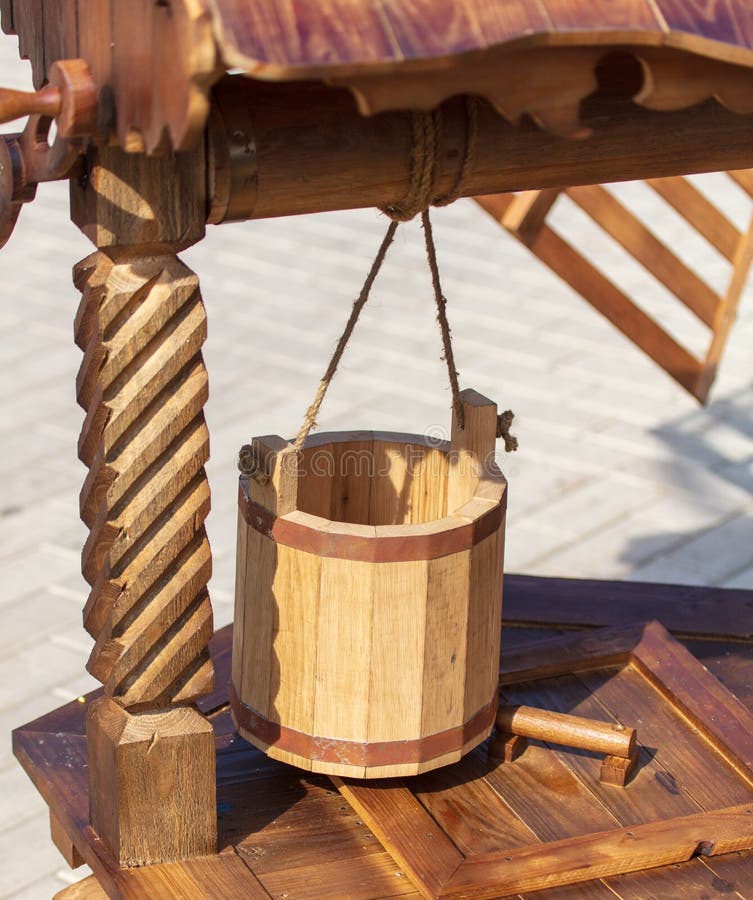 Wooden well bucket stock photo. Image of ancient, drink 4159100