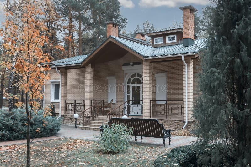 A small cottage in a forested area. stock photography A small cottage in a forested area. stock photography