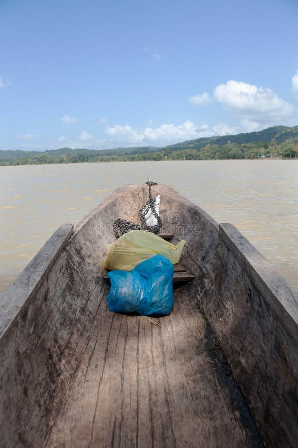 Wooden Canoe on Lake Alajuela, Panama