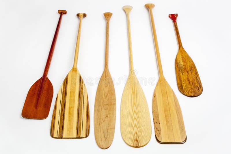 wooden canoe paddles royalty free stock photos - image