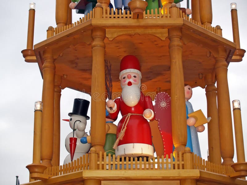 A Wooden Carousel At Christmas Market Stock Image - Image Of Market, Wood: 988507