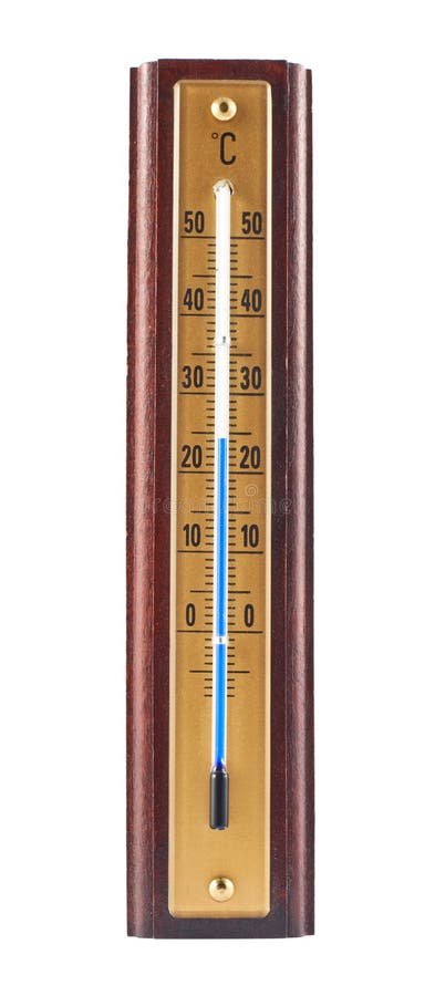 Fahrenheit scale thermometer isolated on a white background. Ambient  temperature minus 14 degrees Stock Photo