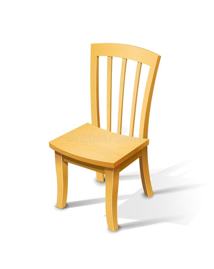 Wooden chair stock vector. Illustration of icon, wooden - 35229832