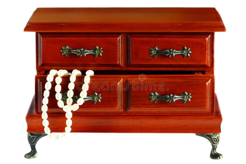 Wooden chest of drawers fpr jewelry