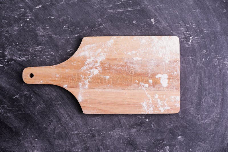 Wooden Chopping Board And Spread Of Flour On Black Background Table chopping-board-custom-size-australian-workshop-creations