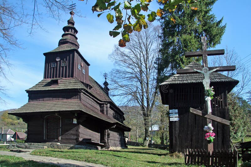 Wooden church in Rusky Potok