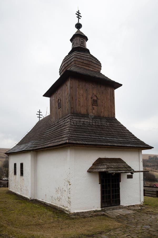 Wooden church of St Basil the Great in a village Kalna Roztoka, Slovakia