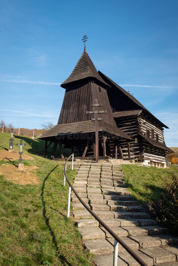 Wooden Church of St Lucas the Evangelist in a village Brezany, Slovakia