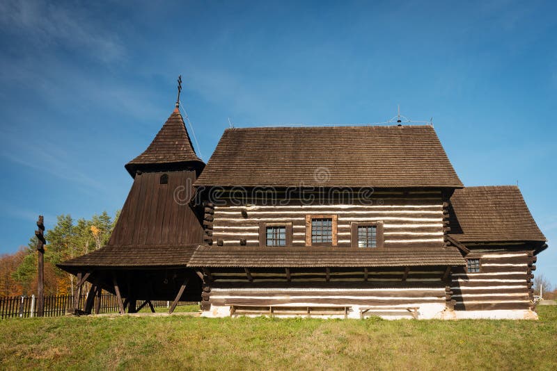 Wooden Church of St Lucas the Evangelist in a village Brezany, Slovakia
