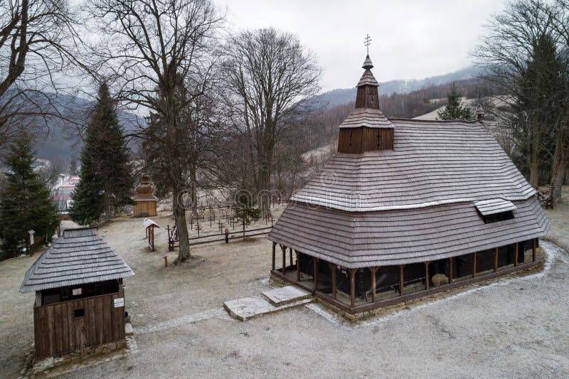 Wooden church of St Michael the Archangel in Topola, Slovakia