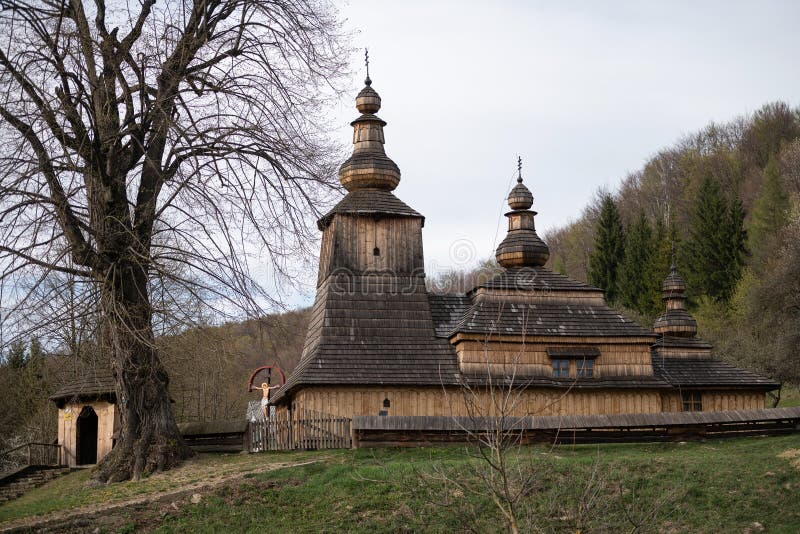 Wooden Church of St Nicolas of the Eastern Rite situated in a village Bodruzal, Slovakia. UNESCO Word Heritage site