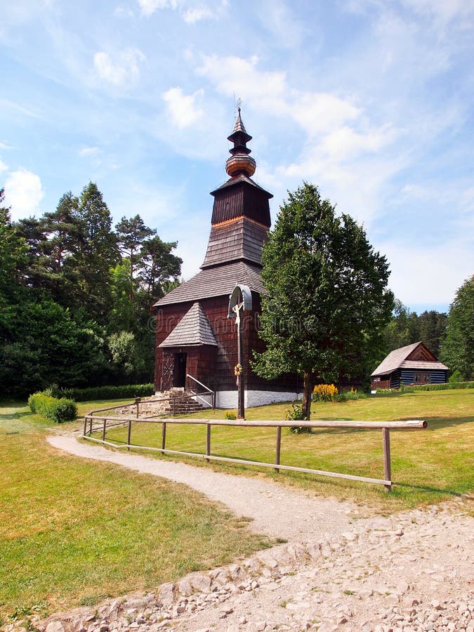 A wooden church in Stara Lubovna, Slovakia