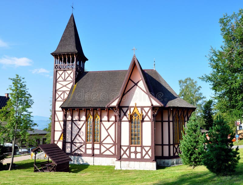 Wooden church in Stary Smokovec, Slovakia, Europe