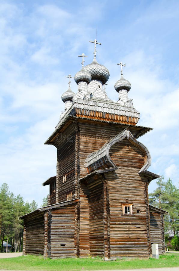 Wooden churches in the north Russia stock photography