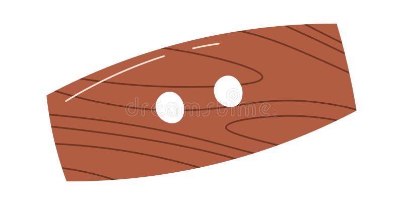 Wooden Clothes Button vector illustration