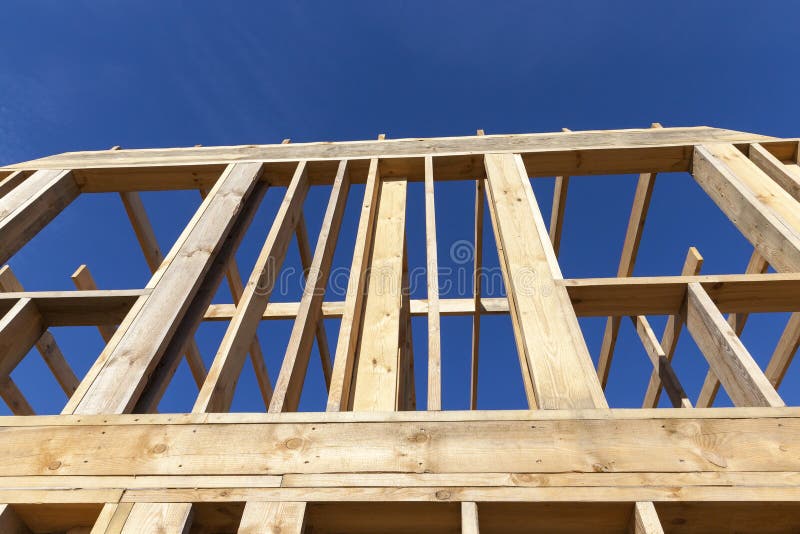 Wooden construction house stock image. Image of exterior 144234665