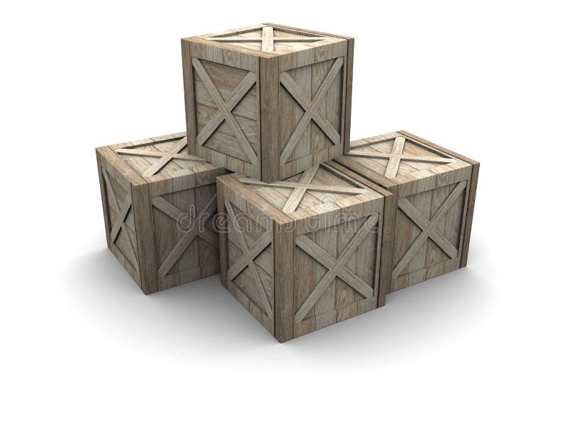 Wooden crates royalty free illustration