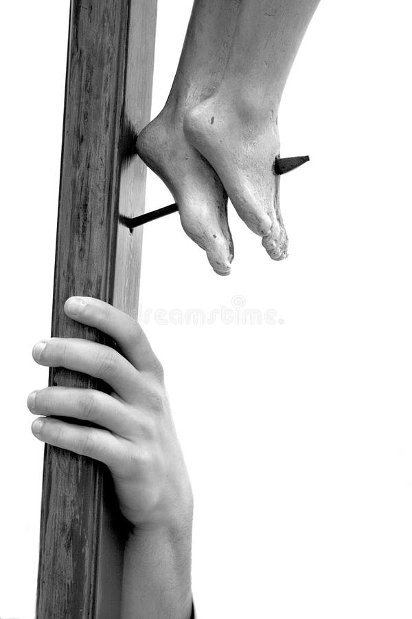 Wooden Crucifix and Hand