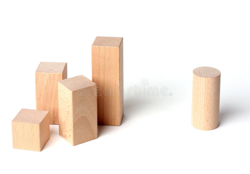 Wooden cubes (racism) royalty free stock photo