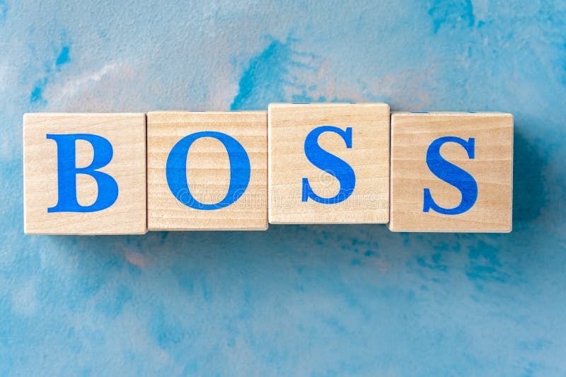 The word `boss` stock image. Image of manager, characters 117905783