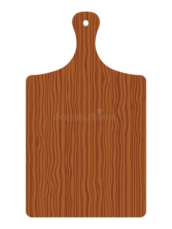 Wooden Cutting Board. Vector Hand Drawn Illustration. Stock Vector