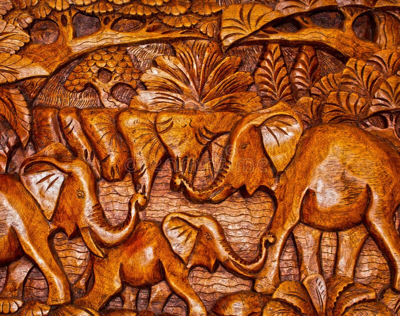  Indonesian Wood Carving Souvenir Editorial Stock Photo 