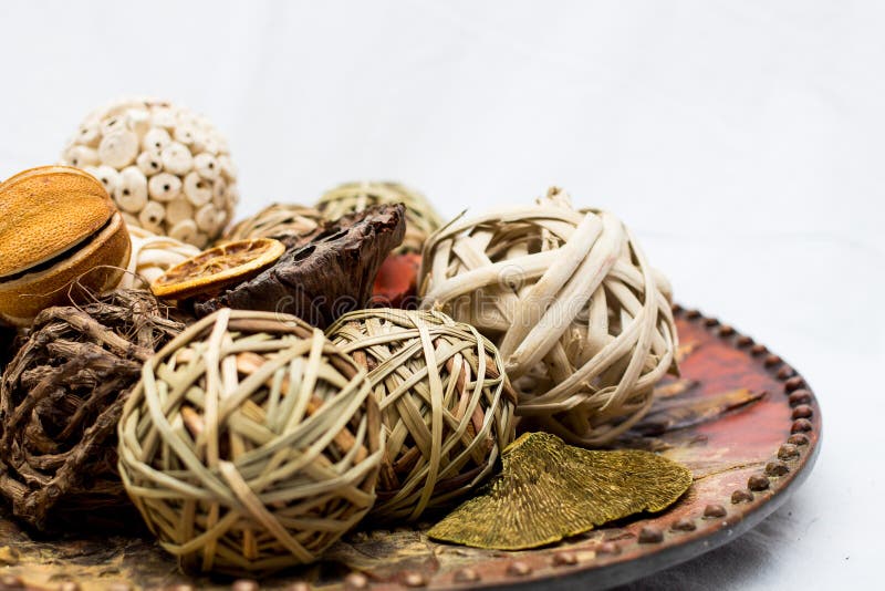 Wooden decorative stock photo. Image of sphere, white 65673712