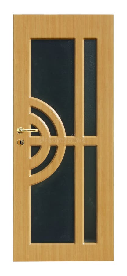 Porta in legno con maniglia in ottone.