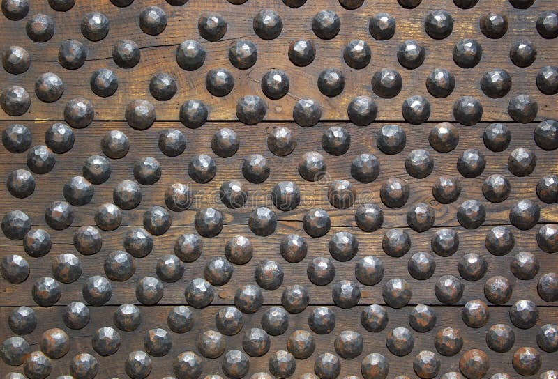 Wooden Door with Metal Rivets Stock Photo Image of wooden, plain 6753244