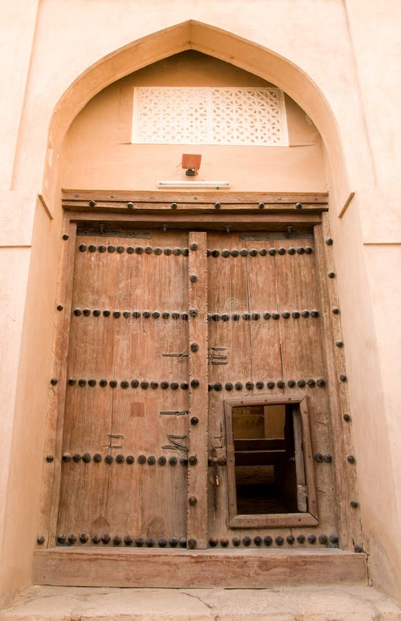 Wooden door of Rustaq fort