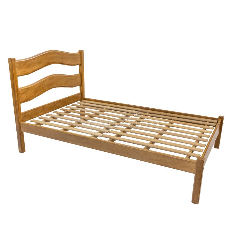 Wooden Double Bed Isolated on White Stock Photo Image of white, house