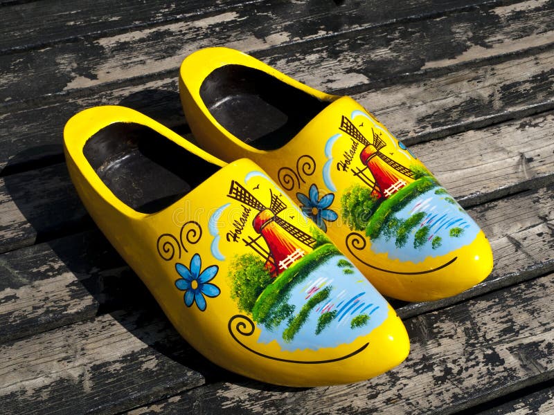 Wooden Shoes from Holland stock image. Image of skies 7023299