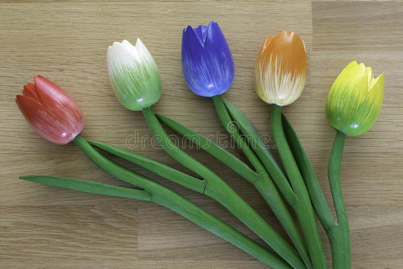 Wooden dutch tulips