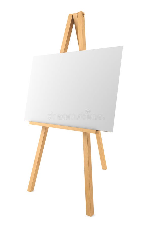 Brown wooden easel blank canvas vector illustration  Illustration design,  Minimal drawings, Wooden easel