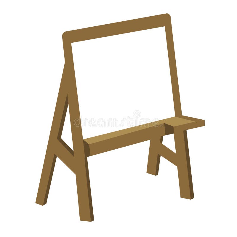 Wooden Easel Board and Stand Clipart Stock Vector - Illustration of ...