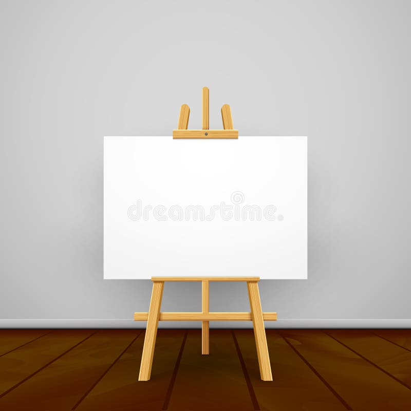 Easel Canvas Stand Vector Board Isolated. Wooden Easel Art Painting Paper  Frame Stand Or Poster Royalty Free SVG, Cliparts, Vectors, and Stock  Illustration. Image 128905024.